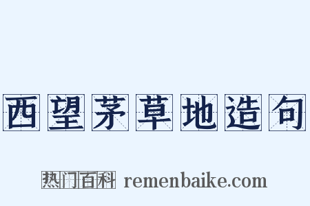 西望茅草地造句是什么意思的图片